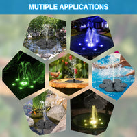 1 x RAW Customer Returns SZMP 2024 NEW Solar fountain for outdoors, 3.5W LED lights solar fountain pond pump with 8 DIY effects, 2000mAh battery, solar floating fountain pump for garden, bird bath, pond, fish tank - RRP €32.26