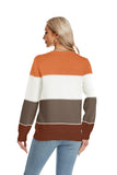 1 x RAW Customer Returns Women s Pullover Elegant Warm Long Sleeve Autumn Winter Knitted Sweatshirt Striped Crew Neck Jumper Thick Knitted Jumper Tops Khaki, L - RRP €20.16