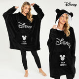 1 x RAW Customer Returns Disney Oversized Hoodie Women s Hoodie Blanket Girls Teens Men Black  - RRP €37.3