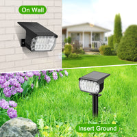 1 x RAW Customer Returns Solar Spotlights Outdoor Multicolor 30 LED RGB Solar Lights Outdoor Waterproof Adjustable 650lm 2 Modes Solar Light Outdoor IP65 Waterproof Colorful - RRP €31.99