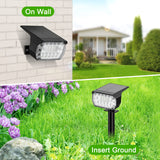 1 x RAW Customer Returns Solar Spotlights Outdoor Multicolor 30 LED RGB Solar Lights Outdoor Waterproof Adjustable 650lm 2 Modes Solar Light Outdoor IP65 Waterproof Colorful - RRP €31.99