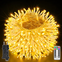 1 x RAW Customer Returns Ollny outdoor fairy lights 60M 600 LED, fairy lights with remote control 8 modes timer, IP44 waterproof fairy lights power for party wedding garden balcony warm white  - RRP €39.31