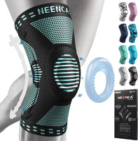 1 x RAW Customer Returns NEENCA Knee Support, Compressed Knee Brace with Patella Gel Pads Spring Side Stabilizers, Medical Knee Pads for Running - RRP €30.47