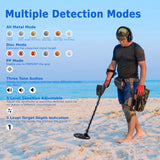 1 x RAW Customer Returns Metal Detector for Adults and Kids, Professional Metal Detector, Adjustable with LCD Screen, Pinpoint Disc All Metal 3 Modes - RRP €104.3