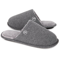 1 x RAW Customer Returns EverFoams Classic Men s Slippers in Memory Foam, Breathable Terry Slipper Grey, 44-45 EU - RRP €58.8