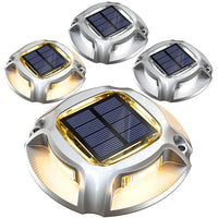 1 x RAW Customer Returns Quntis solar floor lights outdoor, 4Pack solar deck lights outdoor warm white cold white, IP68 solar lamps for outdoors, floor spotlights path lights outside, solar lights solar light path street garden garage yard - RRP €39.34