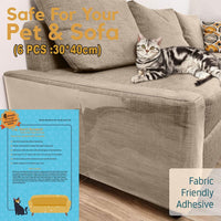 10 x Brand New Pack of 6 scratch protection adhesive films, 40cm 30cm transparent scratch protection sofa cat, anti-scratch cat film for sofa, door, wall - RRP €108.1