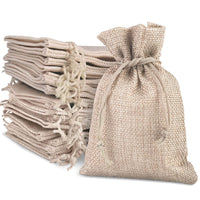 1 x RAW Customer Returns 24 Jute Bags, Gift Bags, Lavender, Candy, Wedding 10 x 14, Natural  - RRP €20.4