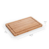 1 x RAW Customer Returns Blumtal cutting board made of 100 bamboo - 2cm thick wooden board antibacterial - solid wooden cutting board with juice groove - wooden cutting board 38x25x2cm - alternative to plastic cutting board - RRP €19.12