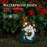 1 x RAW Customer Returns Lewondr Solar Garden Gnome Garden Decoration for Outdoors, Waterproof Resin Gnome Garden Figure with Flower Basket, Sculpture Garden Decoration with Warm Light Gift for Lawn Yard Patio Porch - RRP €36.89