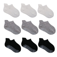 10 x Brand New Poqobog Baby Boys Socks Girls Socks Non-Slip Socks ABS Non-Slip Toddlers Children Anti-Slip Socks Sports Socks Anti-Slip 6-12 Months, Black White Gray  - RRP €159.9