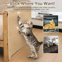 3 x Brand New 2 pieces cat scratching mat sisal, natural sisal scratching carpet cat, cat scratch protection, cat scratching mat scratching mat, cat floor scratching pad, for sofa furniture door scratch protection 60X30cm  - RRP €66.54