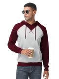 1 x Brand New YuKaiChen Men s Pullover Hoodie Patchwork Sweatshirt Casual Raglan Sleeve Hoodie with Pockets M Wine Red - RRP €27.6