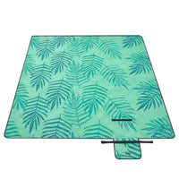 1 x RAW Customer Returns SONGMICS Picnic Blanket, 200 x 200 cm, Large Rug for Camping, Park, Garden, Beach, Water Resistant, Machine Washable, Foldable, Fern Pattern and Green, GCM001C02 - RRP €20.17