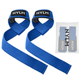 4 x Brand New NYLM lifting aids strength training - padded lifting straps for fitness and professional bodybuilding - more grip strength without annoying cutting, blue - RRP €144.0