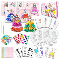 6 x Brand New BARVERE DIY Poke Art Toys, 48 Pieces Moonsouri Poke Art Accessories, 3D Princess Poke Art, Creative Puzzle Puncture Painting - Pink - RRP €92.94