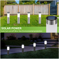 1 x RAW Customer Returns Heinstian Solar Lights for Outdoor Garden White Solar Lamps Stainless Steel Waterproof LED Garden Lights for Outdoor Garden for Patio, Lawn, Garden, Paths 4 Pieces  - RRP €37.37