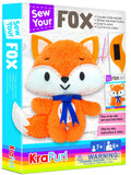 1 x RAW Customer Returns KRAFUN Fox Animal Sewing Kit for Kids, Beginners, My First Art Craft, Includes Fox Puppet Stuffed Animal, Instructions and Plush Felt Materials for Learning to Sew, Embroidery, Age 7 8 9 10 11 12 - RRP €18.99