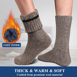 1 x RAW Customer Returns Reamphy 5 pairs of wool socks for men, thermal socks, warm socks for men, thick winter cozy wool socks, outdoor hiking winter socks for men 39-46 - RRP €20.99