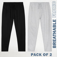 1 x RAW Customer Returns CityComfort Men s Long Pyjama Bottoms with Side Pockets Elastic Waistband, Men s Pyjama Pants 2-Pack XL, Grey Black, Drawstring Waistband  - RRP €20.99