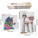 1 x RAW Customer Returns KEYRANKE 2 Pieces 5d Diamond Painting Children Complete Diy Kit Diamond Painting cat Set, Pastime for Adults Children Daimon Painting, Free Upgrade Gift Box - RRP €15.12