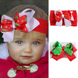 2 x Brand New Fashband Christmas Baby Girls Nylon Headbands White Bowknot Elastic Hair Bands Soft Cute Headwear for Newborn Infants Toddlers and Kids Pack of 2  - RRP €19.9