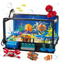 1 x RAW Customer Returns QLT Aquarium Fish Tank Ideas Building Toy with LED Light, Compatible with Lego Aquarium Clamping Building Blocks Decorative Building Blocks Gift for Adults and Boys Girls from 8-12 Years 625 Pieces  - RRP €25.2