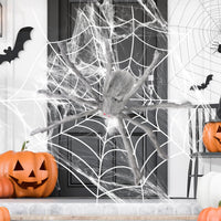 1 x RAW Customer Returns Decorative Spider for Halloween, Large 125cm, Scary Spiders with Size, Halloween, Garden, Outdoor, Props, Fireplace, Holiday Decoration - RRP €22.8