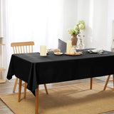 1 x RAW Customer Returns Deconovo tablecloth, water-repellent table linen, lotus effect tablecloths, 140x240 cm, black, 1 piece - RRP €23.49