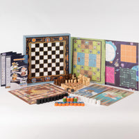 9 x Brand New Lingle 16-in-1 Combo Game Set with Chess, Checkers, Backgammon, Chinese Chess, Pachinko, Snakes and Ladders, Goose and Fox Game, Fox and Geese, Gomoku, Tic-Tac-Toe and more - RRP €172.8