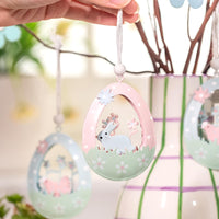 21 x Brand New Valery Madelyn 4X Easter decoration hangers, 8 cm metal Easter decorations for hanging, rooster, Easter bunny and Easter eggs decoration hangers - RRP €428.4