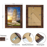 1 x Brand New Nacial Photo Frame 10 x 15cm, Set of 4 Wooden Photo Frames, Brown Design Wall Photo Frames with Acrylic Glass for Photo Collage - RRP €19.2