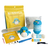 1 x RAW Customer Returns The Bobbels beginner crochet set for beginners with easy yarn, tools and step-by-step video instructions penguin  - RRP €22.18