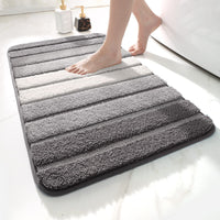 1 x RAW Customer Returns DEXI bathroom rug non-slip bath mat 40 x 60 cm, bath rug absorbent soft machine washable for bathroom, gray - RRP €16.99