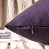 1 x RAW Customer Returns MIULEE Set of 2 Waterproof Cushion Covers Outdoor Sofa Cushions Decorative Pillows Modern Cushion Covers Decorative Cushion Cover Made of Polyester Linen Look for Garden Sofa Living Room Bed 30 x 50 cm Aubergine - RRP €14.11