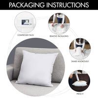 1 x RAW Customer Returns Utopia Bedding Set of 2 Cushion Fillings 65 x 65 cm Inner Cushion Filling Pillow Sofa Cushion White  - RRP €25.67