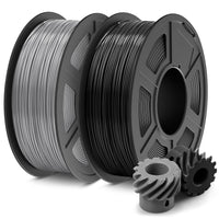 1 x RAW Customer Returns JAYO 1.75mm ABS Filament 2KG, Easy ABS Filament for 3D Printer with Low Temperature Printing, No Case Required, ABS 1.75 Diameter Accuracy - 0.02mm, 1KG Spools, 2 Pack, Black Grey - RRP €31.46