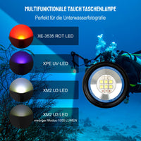 1 x RAW Customer Returns Diving lamp, TrustFire DF50 KIT underwater diving flashlight 6500 lumen LED diving lamp professional underwater flashlight with battery pack 70M waterproof diving lamp with 4 light modes for photography - RRP €119.95