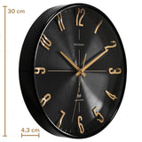 1 x RAW Customer Returns GOODERY radio-controlled wall clock 30 cm quiet 3D Large, modern, analogue wall clock without loud ticking noises, almost silent Decoration for every wall Clock, radio Radio-controlled clock Black - RRP €36.14