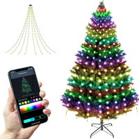 1 x RAW Customer Returns LED fairy lights Christmas tree strip with app, Christmas tree decorations Christmas lights LED strip fairy lights ribbon Christmas tree lighting indoor outdoor light strip Christmas decoration - RRP €43.36