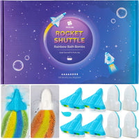 7 x Brand New ORIGLAM Space Rocket Bath Bombs for Kids Boy with Surprise, Rainbow Bath Bombs for Kids Boys, Bath Additive Kids Birthday Gifts, Christmas Stocking Filler, 85 g 8 ct - RRP €224.63