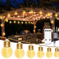 1 x RAW Customer Returns StarryEver LED fairy lights outdoor, vintage 12M warm white fairy lights powered outside, shatter-proof G45 40 LED outdoor fairy lights with plug, fairy lights bulbs lighting for tent caf  - RRP €51.99