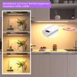 1 x RAW Customer Returns wobsion under-unit kitchen light LED warm white with non-contact sensor, strip 42 cm dimmable 3000 K, ultra thin kitchen light under-unit for wardrobe, showcase cabinet lighting - RRP €20.16