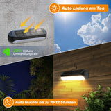 1 x RAW Customer Returns PUAIDA Solar Lights for Outdoor Garden, 4 Pack Solar Lights Garden with Warm White and Color Changing Light, IP65 Waterproof Solar Fence Lighting for Garden Decoration, Outdoor, Wall, Stairs, Balcony - RRP €24.19