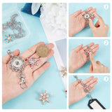 1 x Brand New SUNNYCLUE 1Box 6pcs Office Lanyards Snap Button Necklace Winter Snowflake Snap Buttons Charms ID Card Holder Name Tag Interchangeable Snap Charms Colli - RRP €19.2