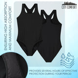 1 x RAW Customer Returns CityComfort Period Swimsuit Girls, Leak-proof UV Menstrual Swimwear Black, 11-12 Years  - RRP €18.14