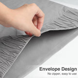 10 x Brand New Qidordour pillowcase 80x80 set of 2, pillowcase 80x80 cm light gray, pleated design pillowcases, envelope design, breathable pillowcase, soft and comfortable pillowcase - RRP €151.2