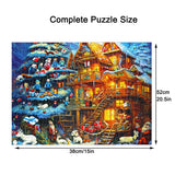 8 x Brand New MISITU Puzzle 1000 pieces House with Christmas decoration 52 x 38 cm, gift for the holidays - RRP €112.88