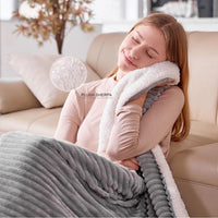 1 x RAW Customer Returns YDW Heated Blanket with Automatic Switch-Off - 180x130 cm Cuddly Blanket Electric Blanket Heat Heated Blanket Electric for Bed Overheating Protection Washable Cuddly Heated Blanket - Gray - RRP €55.44