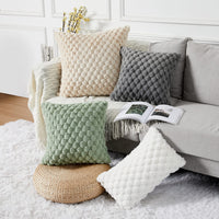 1 x RAW Customer Returns Yaertun set of 2 super soft plush cushion covers faux fur cushion covers decorative sofa cushions throw pillows soft decorative cushion cover for sofa couch bed living room 50 x 50 cm grey - RRP €27.18